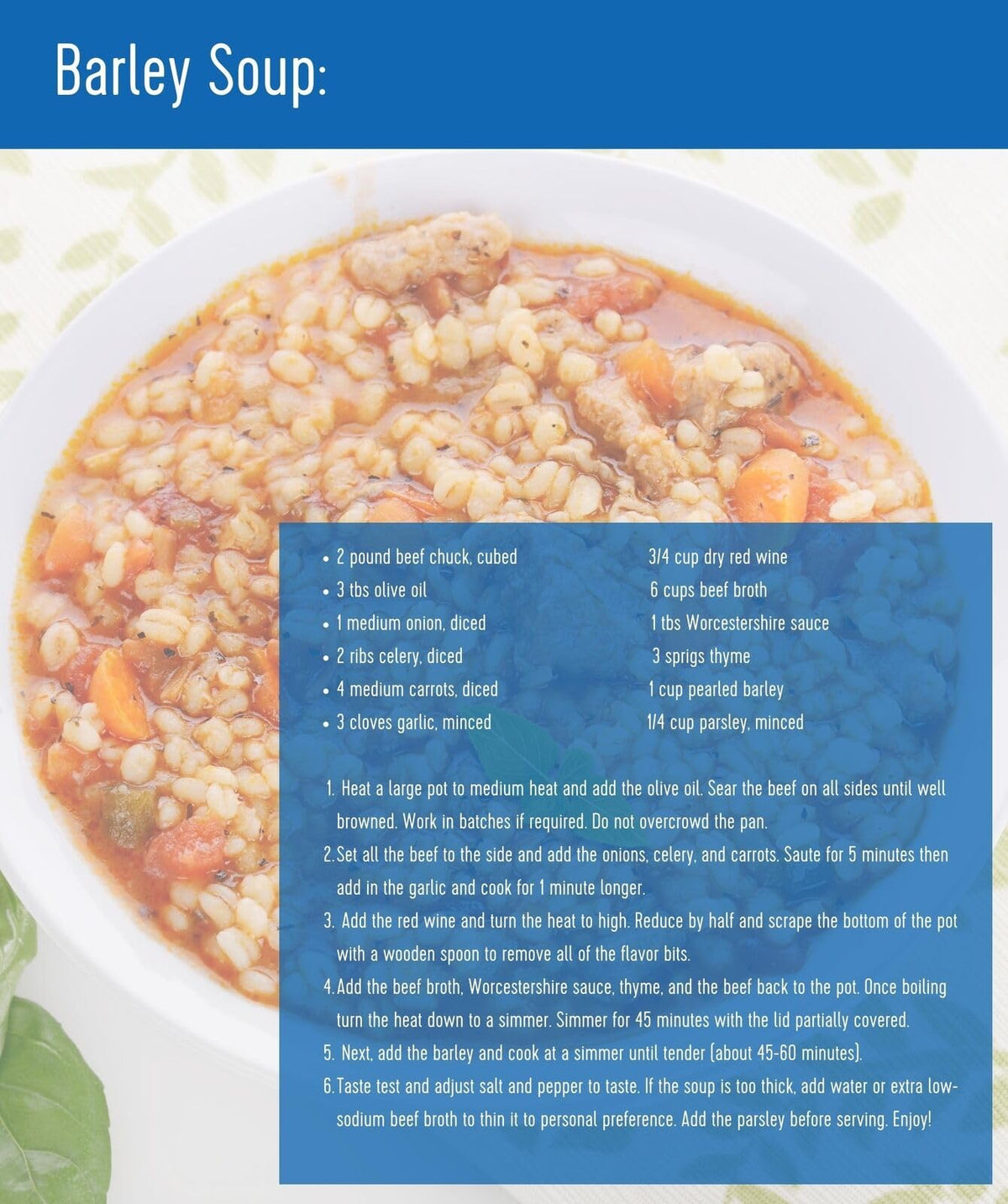 Long shelf life message with storage-friendly Pearl Barley display