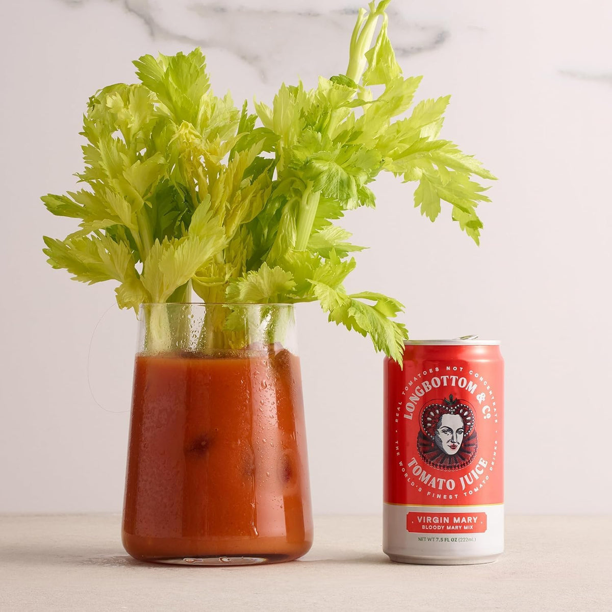 Glass with Virgin Bloody Mary using Longbottom Co mix