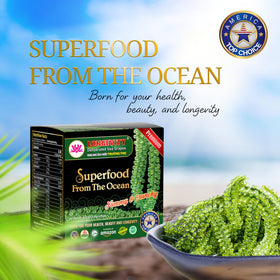 Longevity Sea Grapes open pack reveals crisp, ocean-bright flavor for meals.