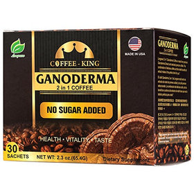 Longreen Ganoderma Coffee sachet close-up, convenient single-serve for sugar-free energy.