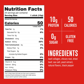 LonoLife beef bone broth powder sachet close-up highlighting natural ingredients