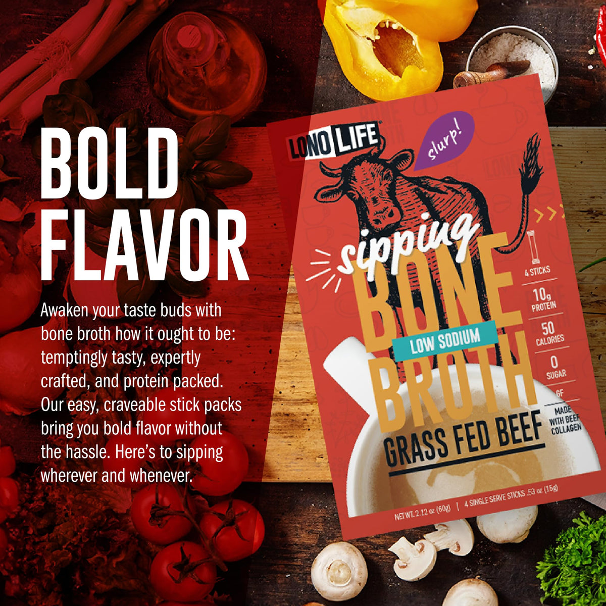 LonoLife digestive-support broth aids gut-friendly nutrition for on-the-go meals.