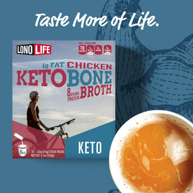 LonoLife Keto Chicken Bone Broth Heat-Ready cup for easy refuel.
