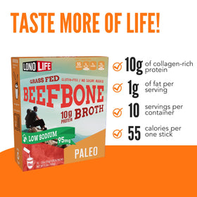 LonoLife Collagen-rich broth emphasizes joints, skin, and nail-friendly protein.