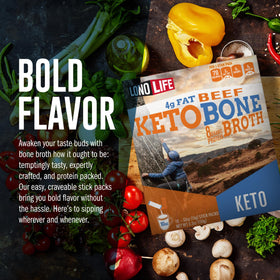 LonoLife digestive support broth emphasizing gut-friendly sipping for busy days.