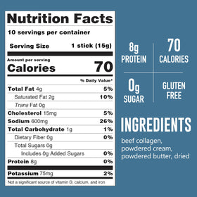 LonoLife grass-fed beef bone broth ingredients highlighting natural base.