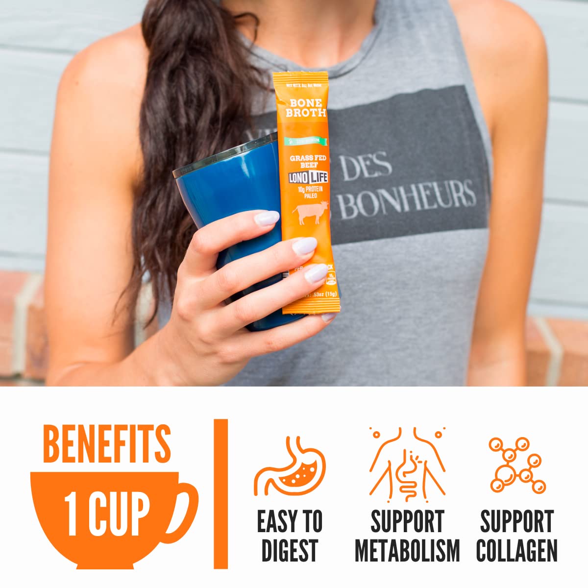 LonoLife Keto and Paleo friendly broth for low-sodium gut-friendly meals.