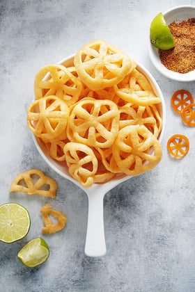 LookOn Duritos with salsa, lime, and chili powder for zesty dipping.