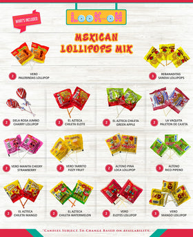 LookOn mango-flavored lollipop closeup; tropical sweetness for kids and adults.