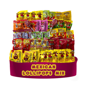 LookOn Mexican Candy Lollipops 40-piece bag with assorted flavors for sharing and gifting.
