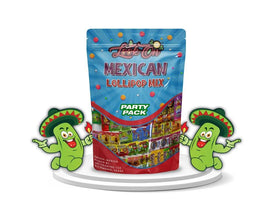 LookOn Mexican Candy Lollipops with assorted flavors for vibrant party treats.