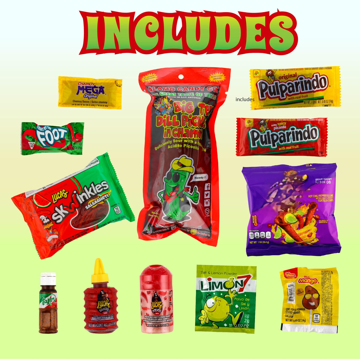 LookOn Chamoy Pickle Kit featuring Baby Lucas for fruity sour candy moments.