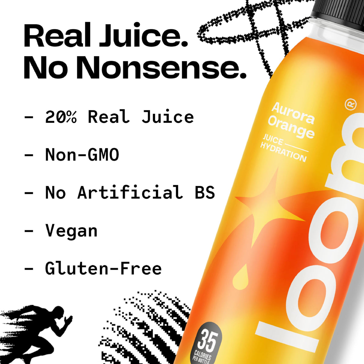 Loom Aurora orange juice 12-pack emphasizes convenient, plastic-neutral hydration