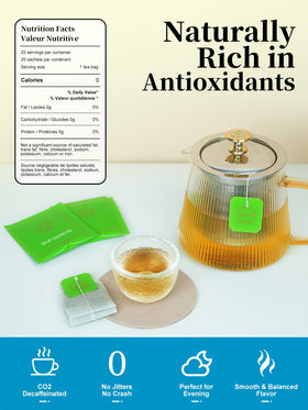Loomica CO-OP 1950 decaf oolong tea bags hot brew setup
