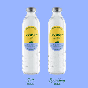 American-made Loonen pack of 6 glass bottles for sustainable hydration