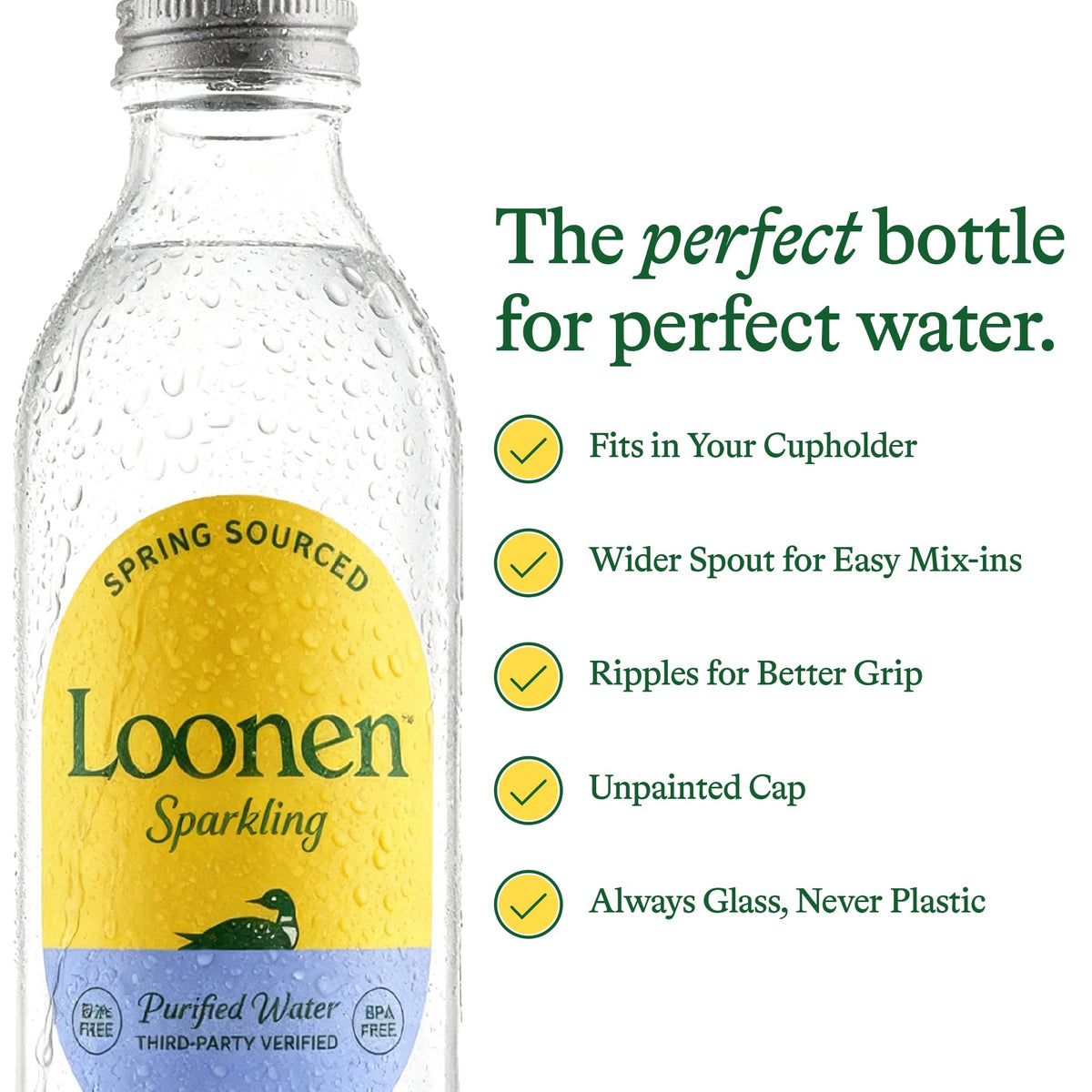 Loonen wide mouth supports adding supplements or electrolytes
