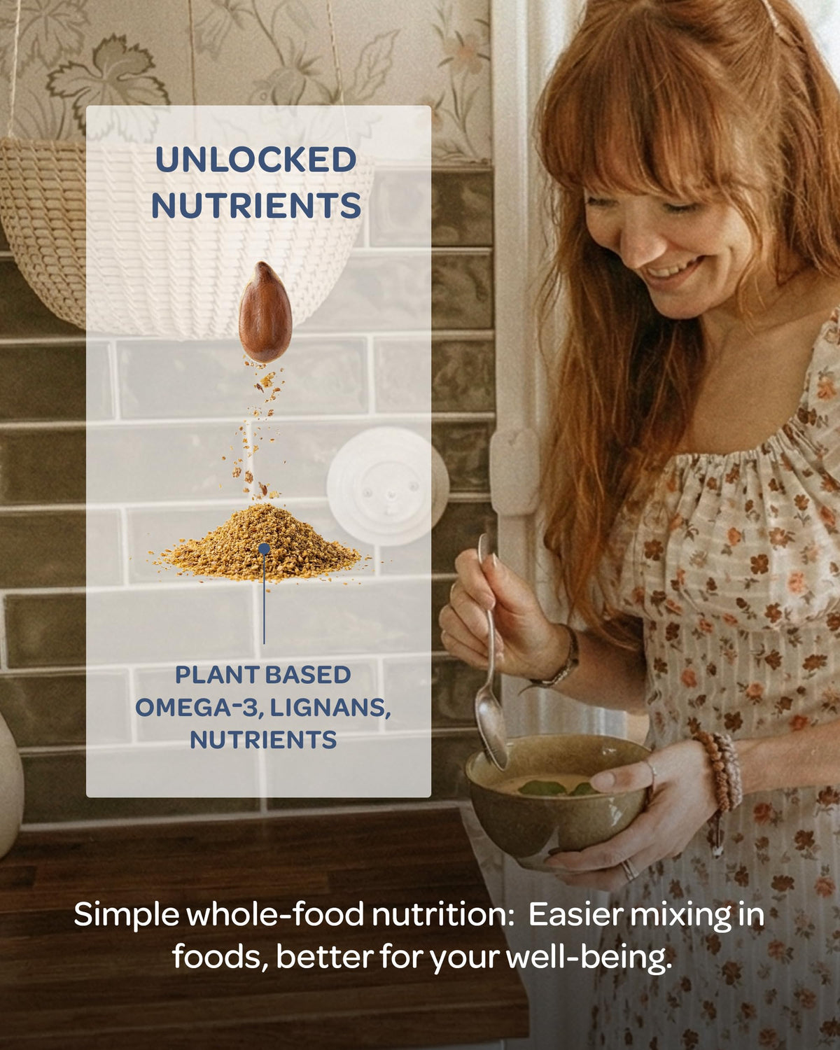 LOOV Nordic-grown flaxseed packaging highlighting cold-milled freshness.