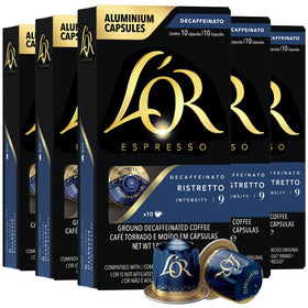 L'OR DECAF box front 50-count for convenient evenings
