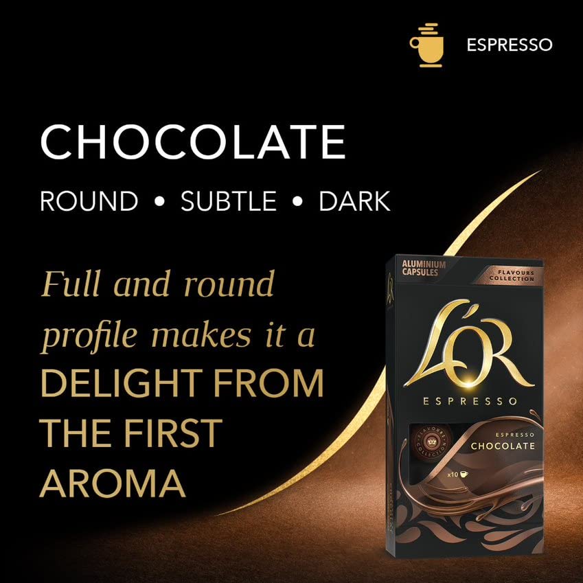 L'OR espresso capsules 30 count packaging for daily convenience.