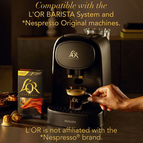 L'OR Chocolate flavor capsules provide a rich, cocoa-forward espresso.