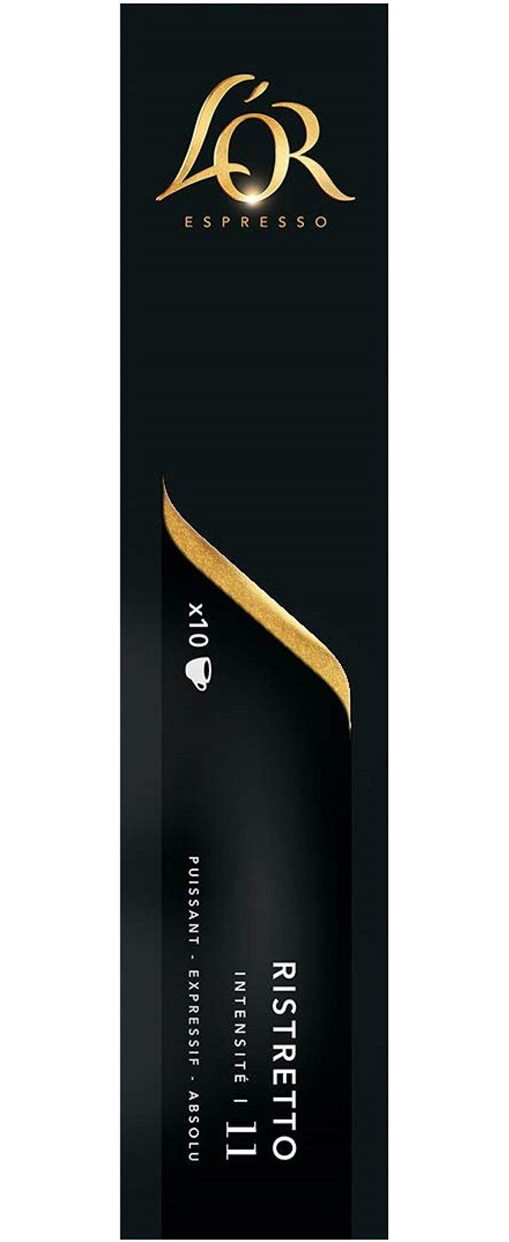 L'Or Espresso capsules aluminium pack closeup highlighting premium design and aroma protection.