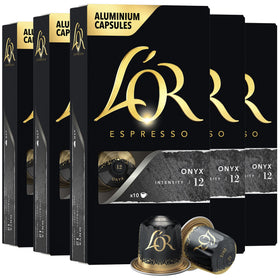 L'OR Onyx espresso capsules in a 50-count pack for convenient single-serve brewing