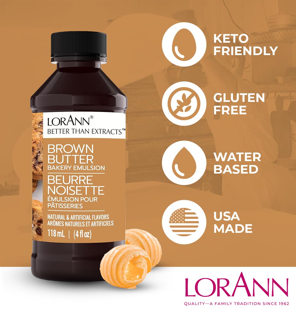 LorAnn Brown Butter Emulsion baked-cookie shot highlights caramelized notes