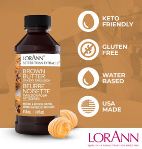 LorAnn Brown Butter Emulsion baked-cookie shot highlights caramelized notes