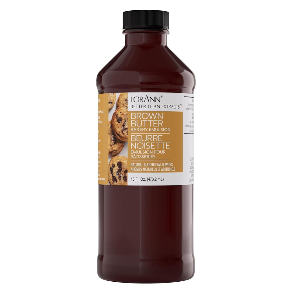 LorAnn Brown Butter Emulsion bottle shows rich flavor potential for baking