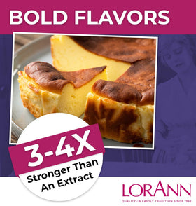 LorAnn Oils Cheesecake Flavor pour demonstration, showcasing easy measurement and versatile use
