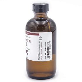 LorAnn Cinnamon Oil SS Flavor label view highlighting Kosher and USA-made credentials.