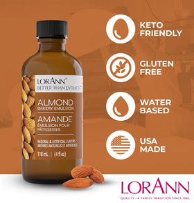 LorAnn Oils Almond Bakery Emulsion bowl mixing captures rich aroma during batter preparation.
