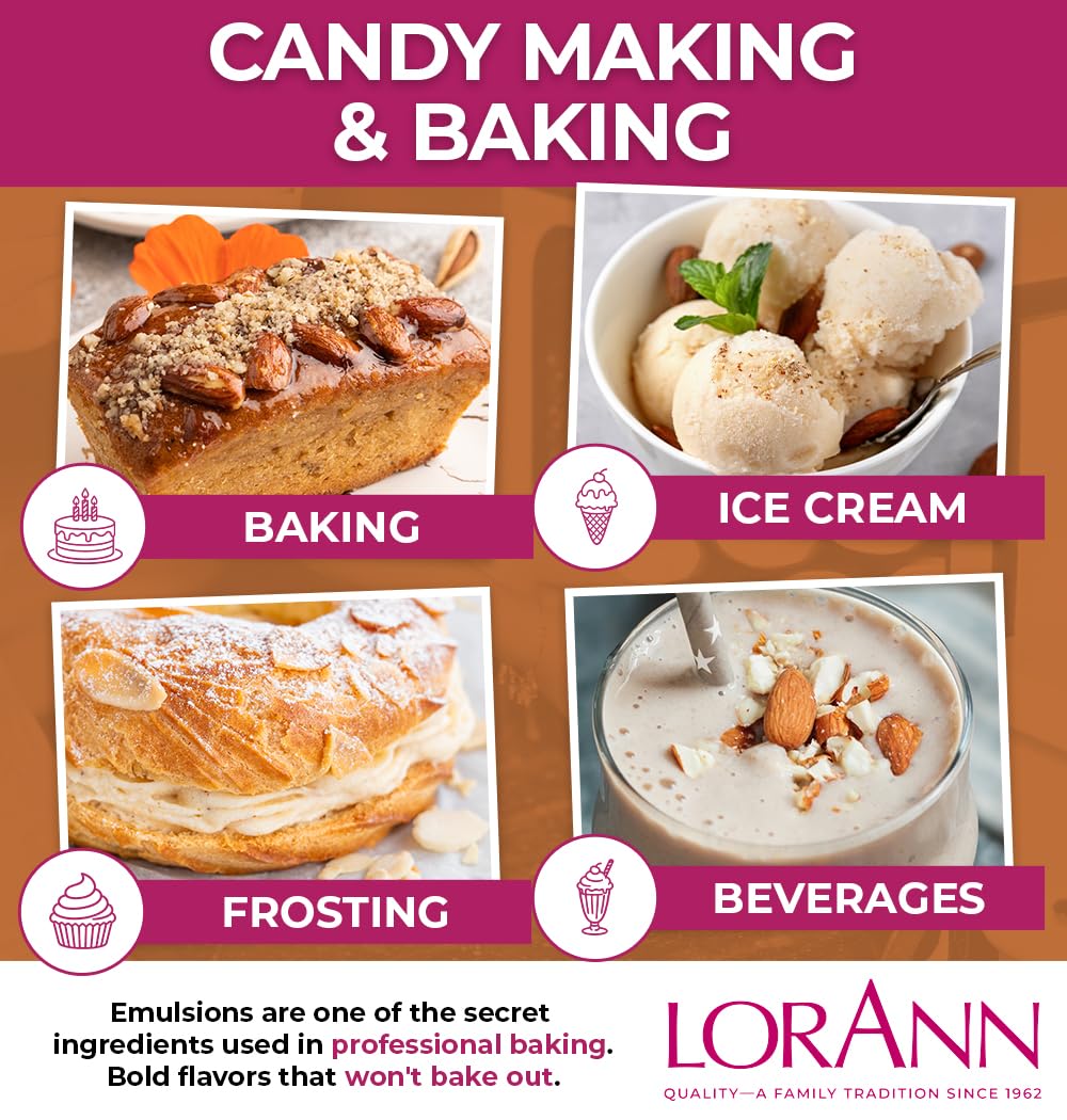 LorAnn Oils Almond Bakery Emulsion pour demonstrates precise flavor control for cookies and desserts.