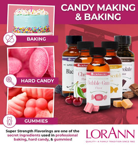 Pouring LorAnn Oils super strength flavoring for precise candy and baking flavoring.
