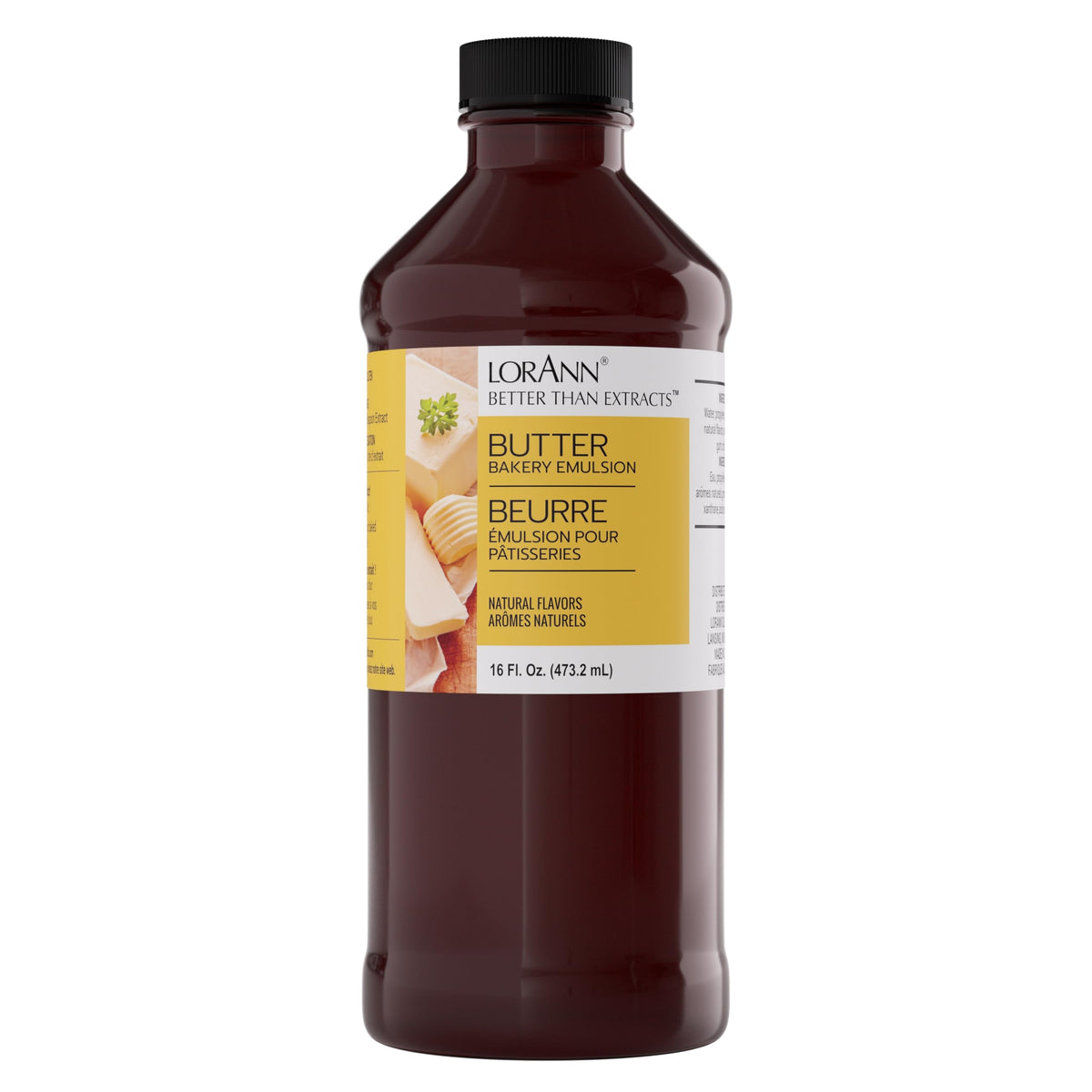 LorAnn Oils Butter Bakery Emulsion bottle delivering true butter flavor for rich baked goods.