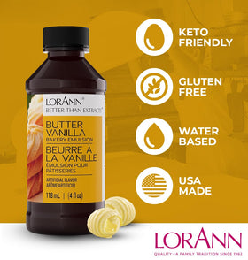 LorAnn Oils Butter Vanilla Bakery Emulsion in a bowl elevating vanilla depth.