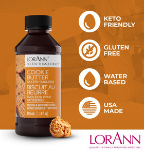 Mixing bowl with LorAnn Oils Cookie Butter Bakery Emulsion adding rich fruit notes to batter