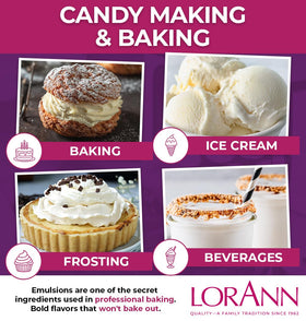 LorAnn Cream Cheese Emulsion label highlights gluten-free and keto-friendly.