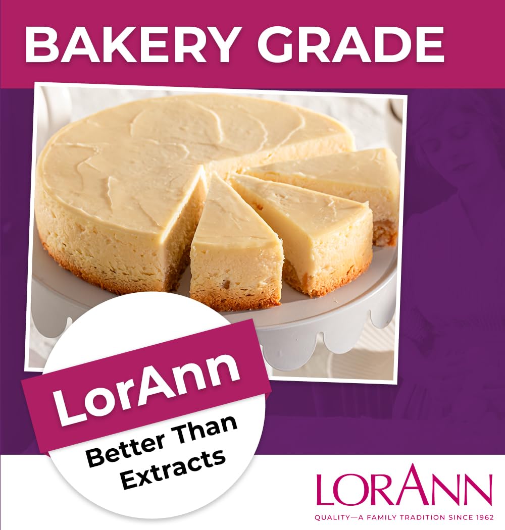 Pouring LorAnn Cream Cheese Emulsion for richer fruit notes.