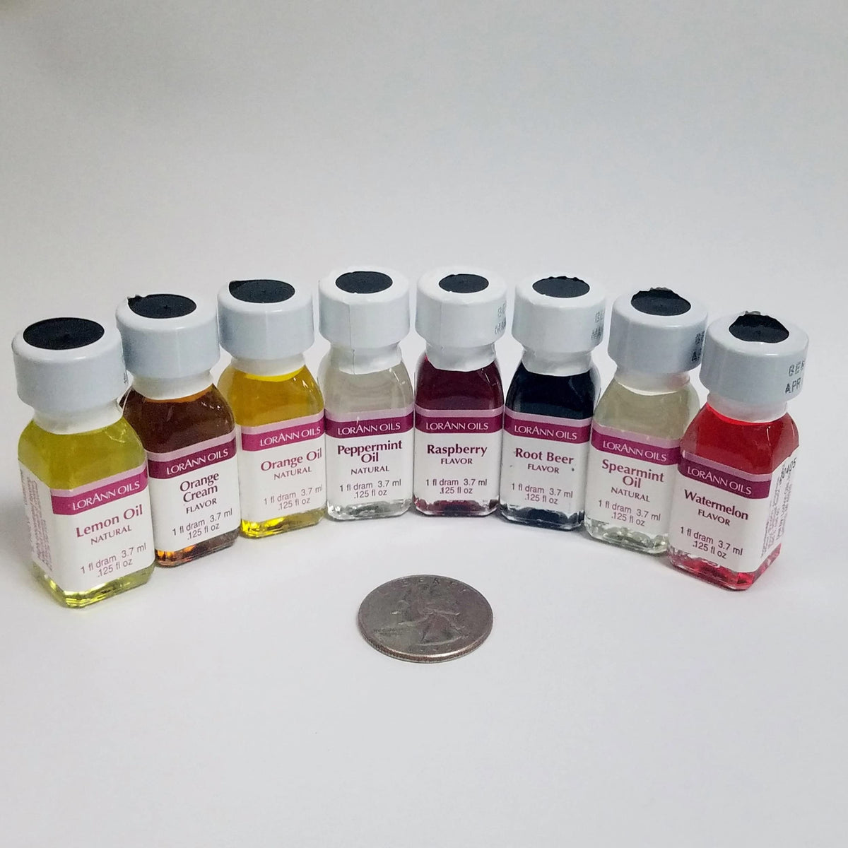 LorAnn Oils Fruity Flavors Pack bottle close-up with labels