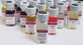 LorAnn Oils Fruity Flavors Pack bottle pouring into a pan