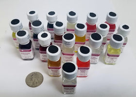 LorAnn Oils Fruity Flavors Pack 1 dram bottles arranged