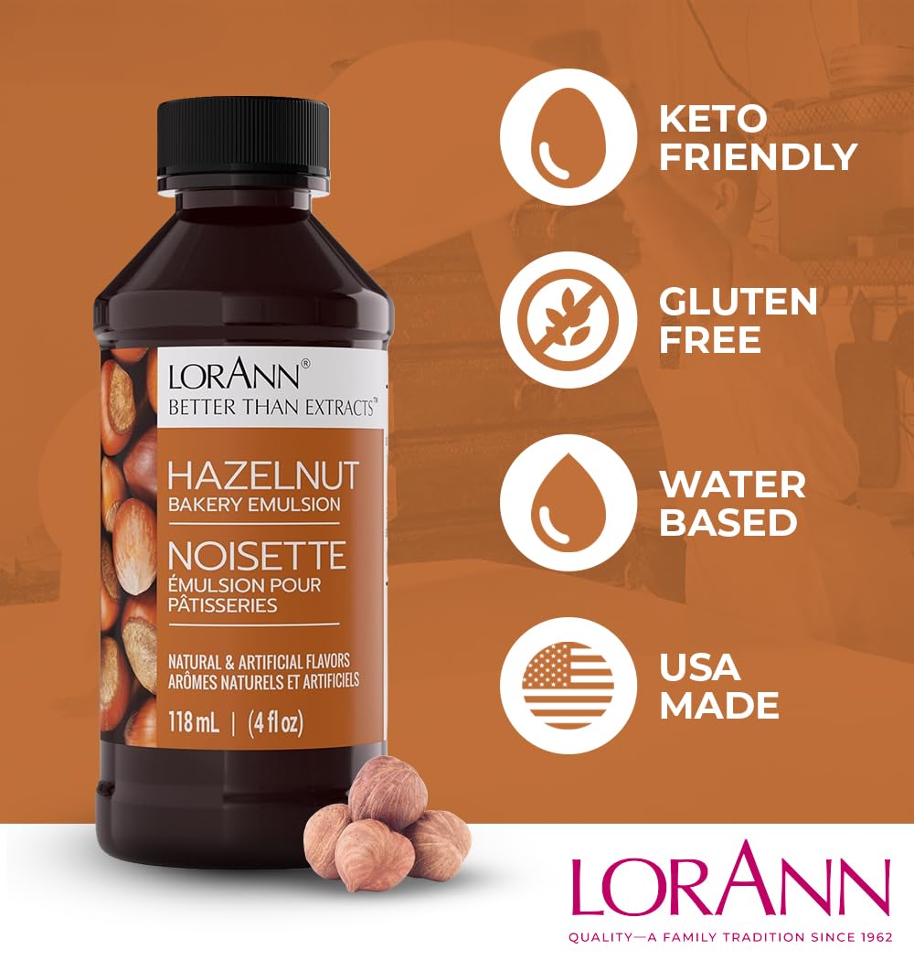 LorAnn Oils Hazelnut Emulsion stirred into batter to boost nutty notes.