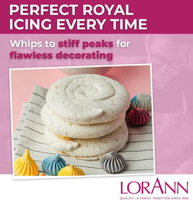 Cookies decorated with royal icing using LorAnn Meringue Powder.
