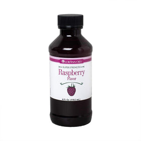 LorAnn Raspberry Flavor bottle front view, ideal for candy making and desserts.