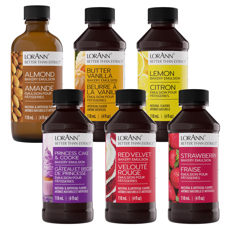LorAnn Oils Variety Bakery Emulsion Almond Bottle boosts almond flavor for cookies and cakes.