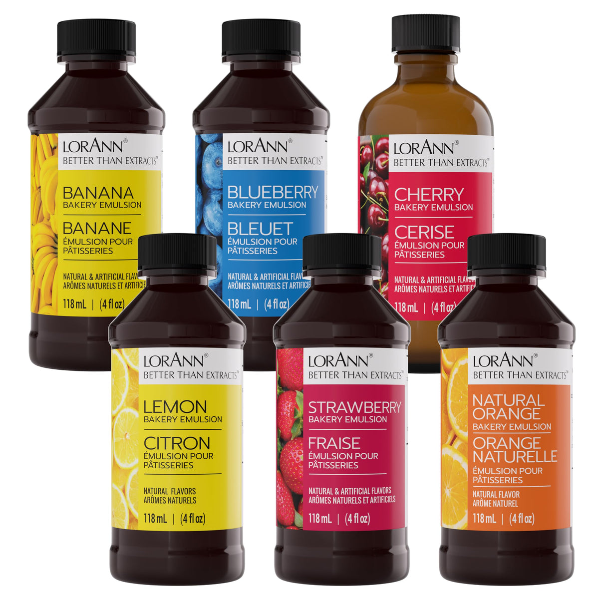 LorAnn Oils Variety Bakery Emulsion Banana bottle adds bakery-grade flavor to baked goods.
