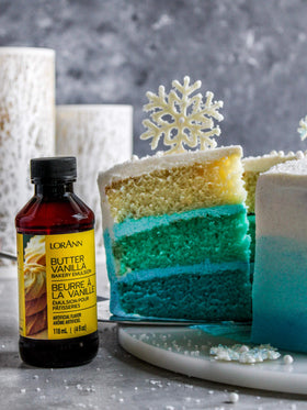 LorAnn Oils Variety Bakery Emulsion Butter Vanilla Bottle adds creamy vanilla depth to frostings.