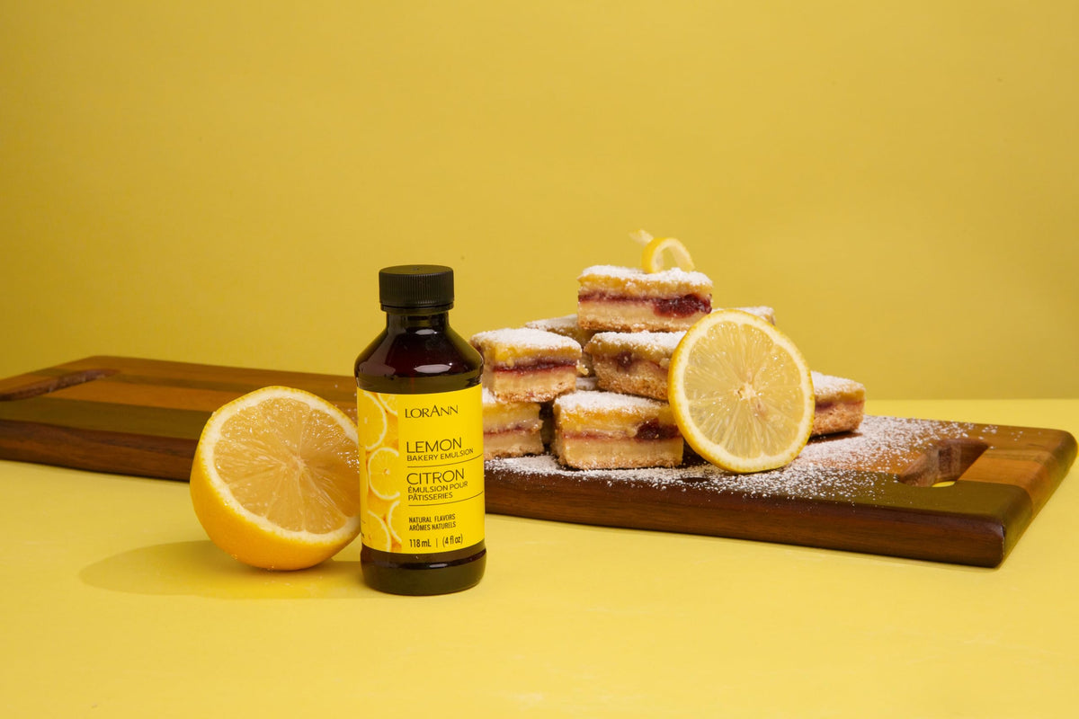 LorAnn Oils Variety Bakery Emulsion Red Velvet Bottle enhances chocolatey desserts.