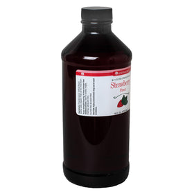 LorAnn Strawberry SS flavor label closeup highlighting kosher, gluten-free, USA-made quality.